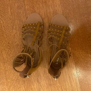 Studded Fringe Gladiator Sandals